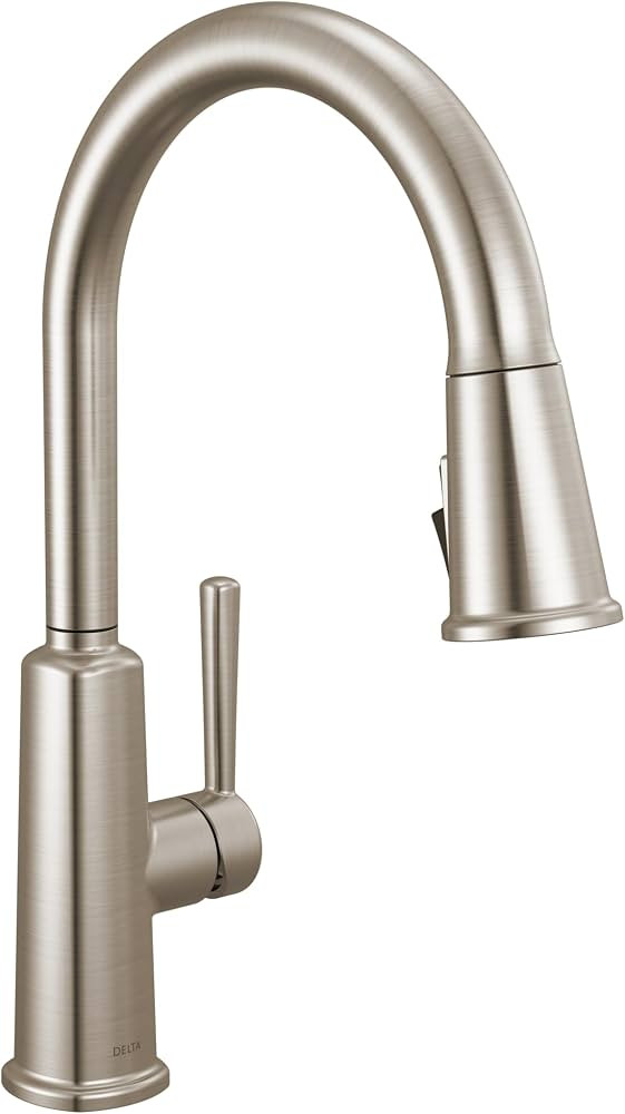 Delta Finnridge Brushed Nickel Kitchen Faucet with Pull Down Sprayer, High Pressure ProClean Spra... | Amazon (US)