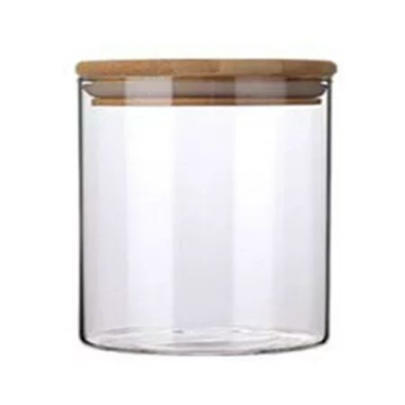 Transparent Clear High Cylinder Glass Sealed Kitchen Storage Bottle Jar with Lid Organization Contai | Walmart (US)