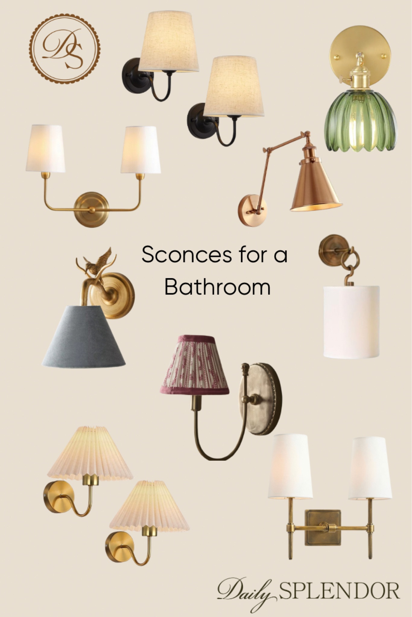 Sconce lighting 
Bathroom lighting 

#LTKHome #LTKFamily #LTKStyleTip