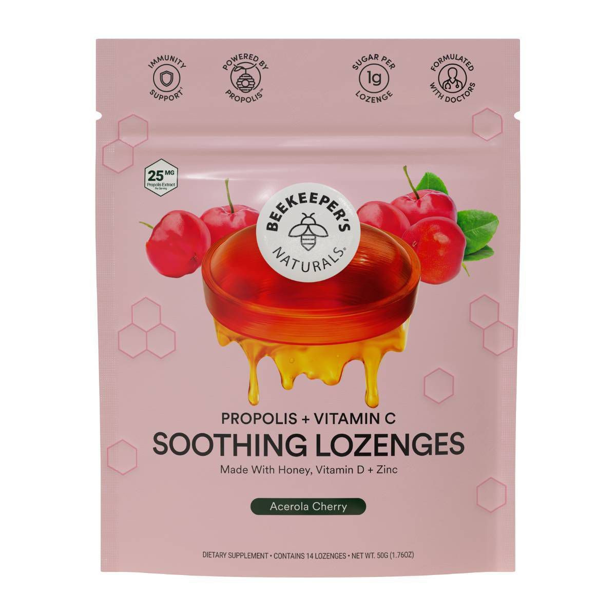 Beekeepers Naturals Propolis Soothing Lozenges - Cherry Acerola - 14ct | Target