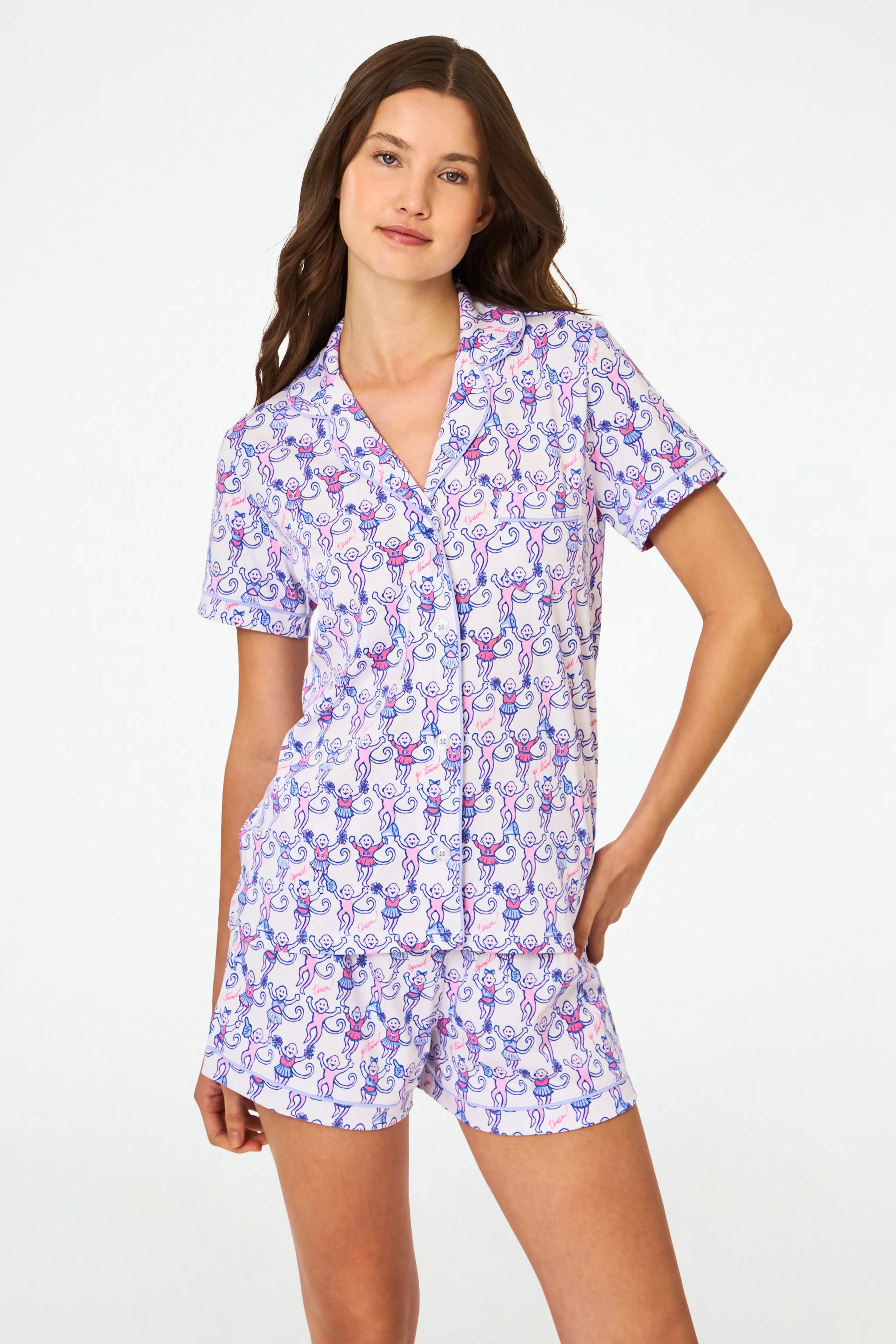 Cheer Monkey Polo Pajamas | Roller Rabbit