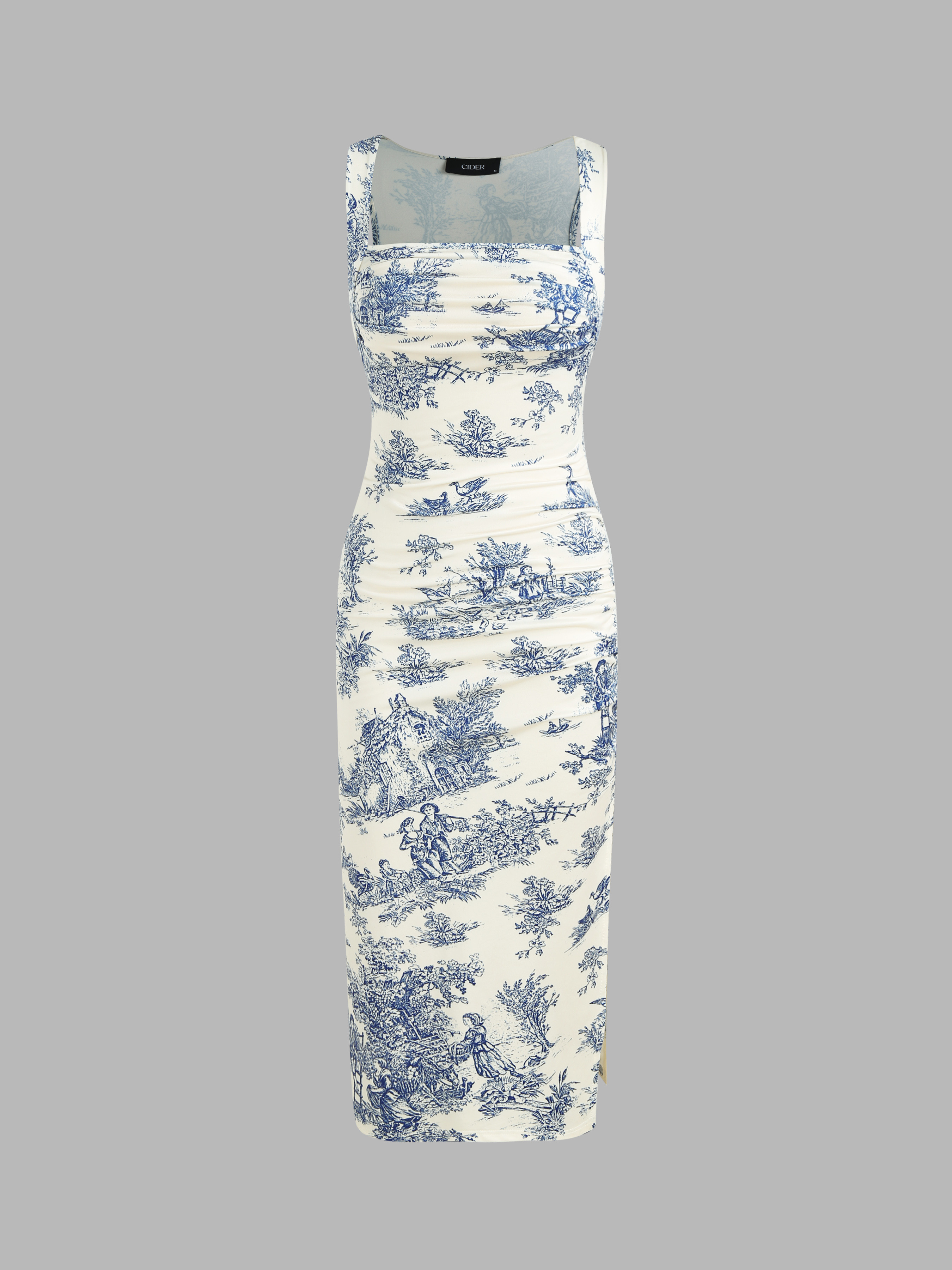 Wedding Guest Dress Summer Dresses Homecoming Dress Hoco Dresses Knit Fabric Toile de Jouy Ruched... | Cider