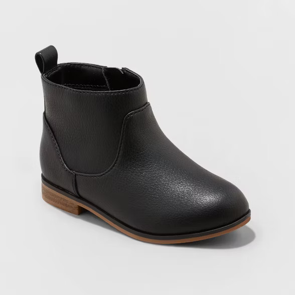 Toddler Girls' Onyx Zipper Slip-On Chelsea Boots - Cat & Jack™ | Target