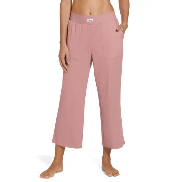 Jockey Essentials Women's Organic Cotton Stretch Cropped Sleep Pants, Sizes S-3X | Walmart (US)