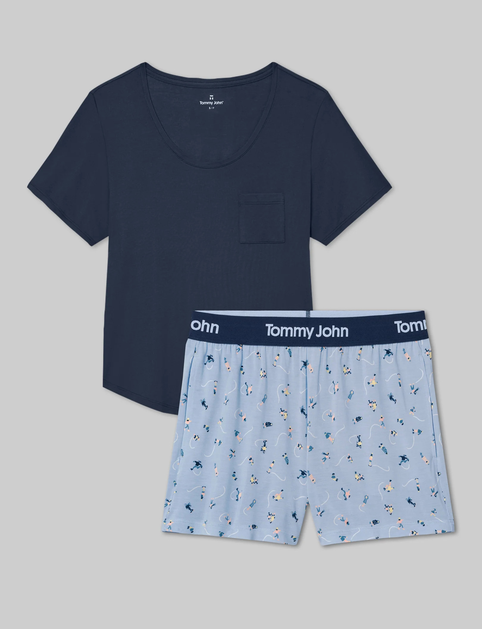 Women's Second Skin Sleep Pocket Tee & Short Set | Tommy John