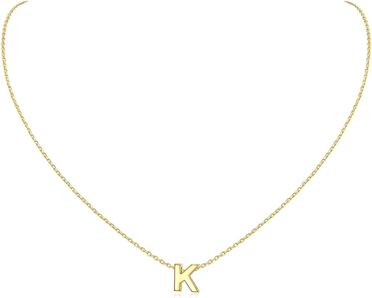 ChicSilver 925 Sterling Silver Initial Necklace for Women Girls Dainty Letter Jewelry Personalize... | Amazon (US)