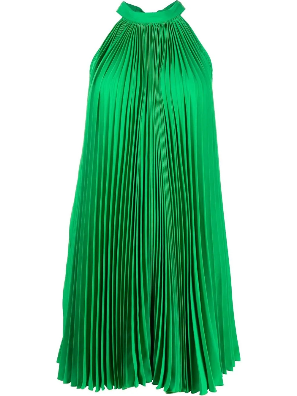STYLAND Halterneck Pleated Shift Dress - Farfetch | Farfetch Global