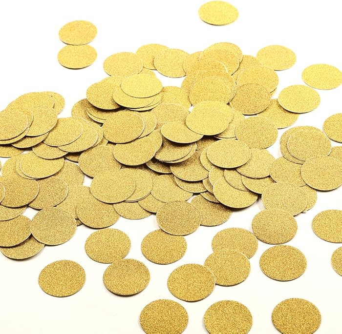 MOWO Glitter Confetti Circles Wedding Party Decor and Table Decor, 1.2’’ in Diameter (glitter... | Amazon (US)