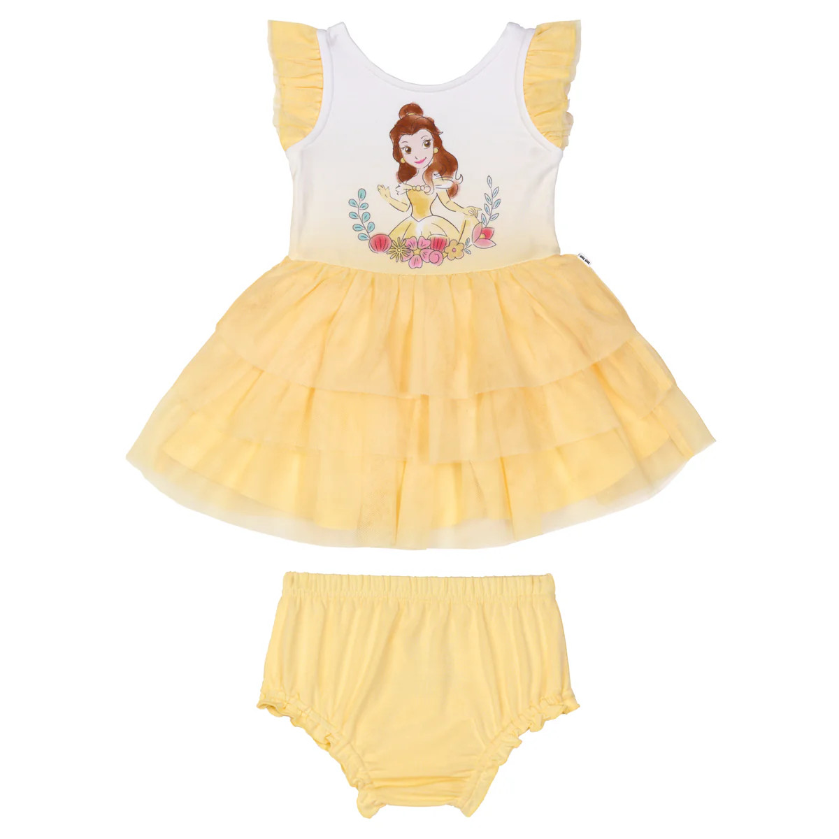 Disney Belle Flutter Tiered Tutu Dress with Bloomer | Little Sleepies