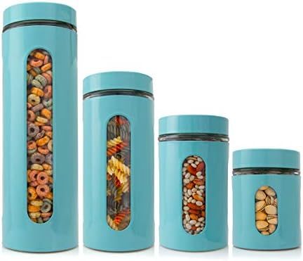 Venoly Dry Food Storage Containers with Lids (4 Piece Set) Airtight Freshness Seal, See-Through G... | Amazon (US)