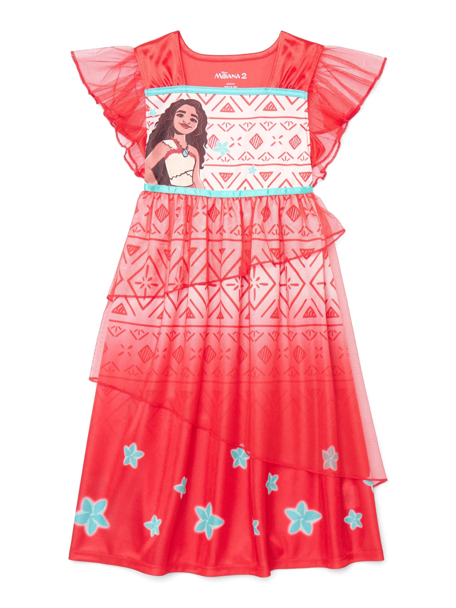 Moana Girls Fantasy Dress Gown, Sizes 4-12 | Walmart (US)
