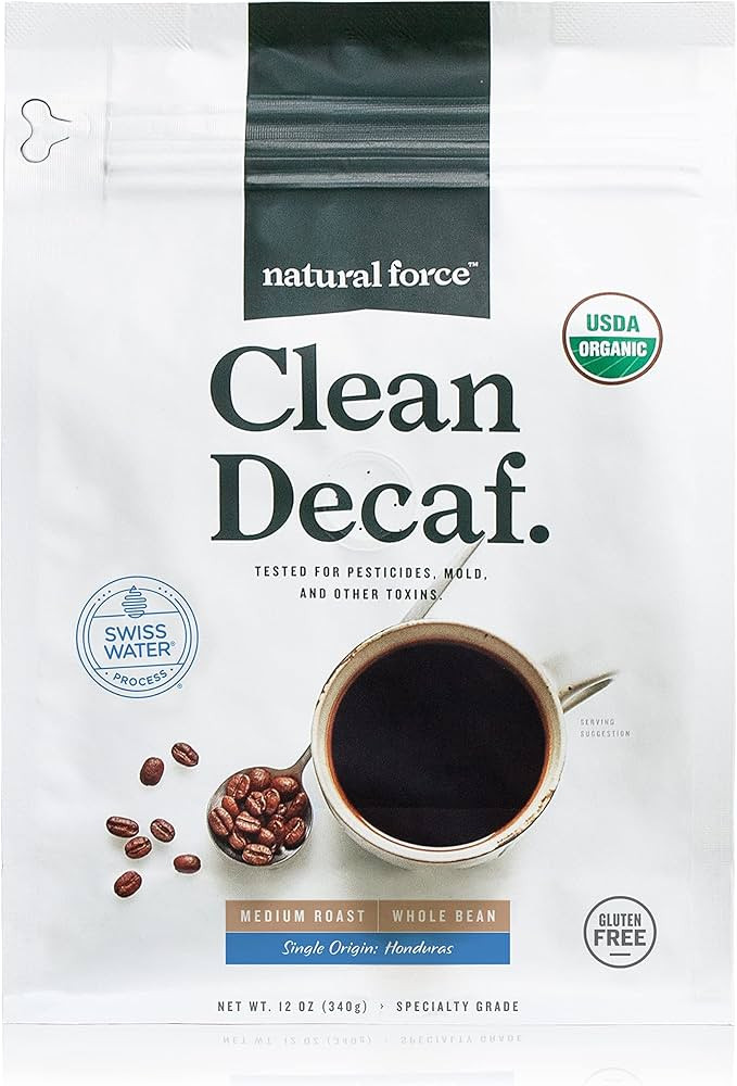 Natural Force - Organic Clean Decaf Coffee, Mold & Mycotoxin Free, Lab Tested for Toxins & Purity... | Amazon (US)