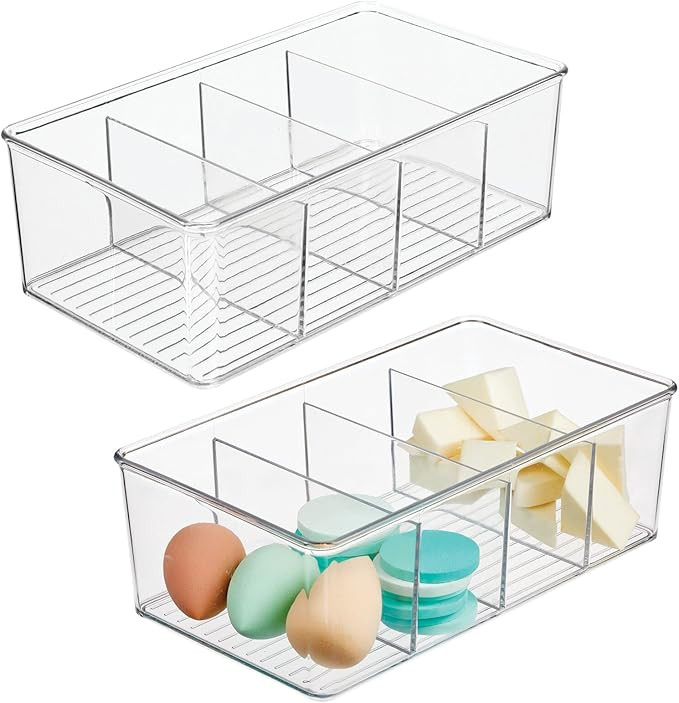 mDesign Plastic Bathroom Storage Organizer Bin Box - 4 Divided Sections - Holder for Hand Soap, B... | Amazon (US)