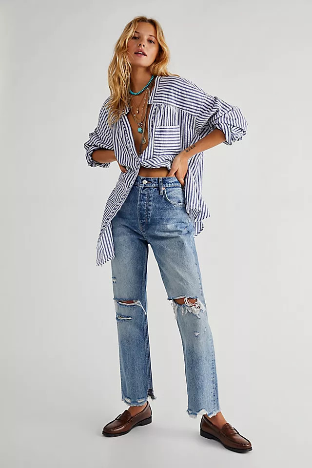 Tapered Baggy Boyfriend Jeans | Free People (Global - UK&FR Excluded)