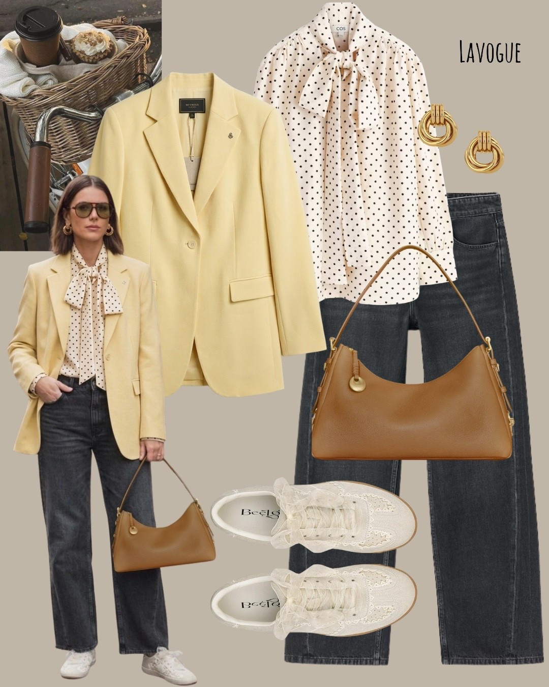 A pop of spring color 💛
Yellow blazer over a polka dot top with black jeans—finished with a tan bag and cream sneakers for a fun, polished vibe.

Shop the look ✨

#LTKWorkwear #LTKSeasonal #LTKootd