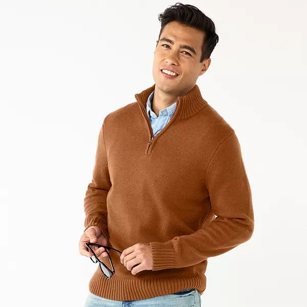 Men's Sonoma Goods For Life® Quarter-Zip Sweater | Kohl's