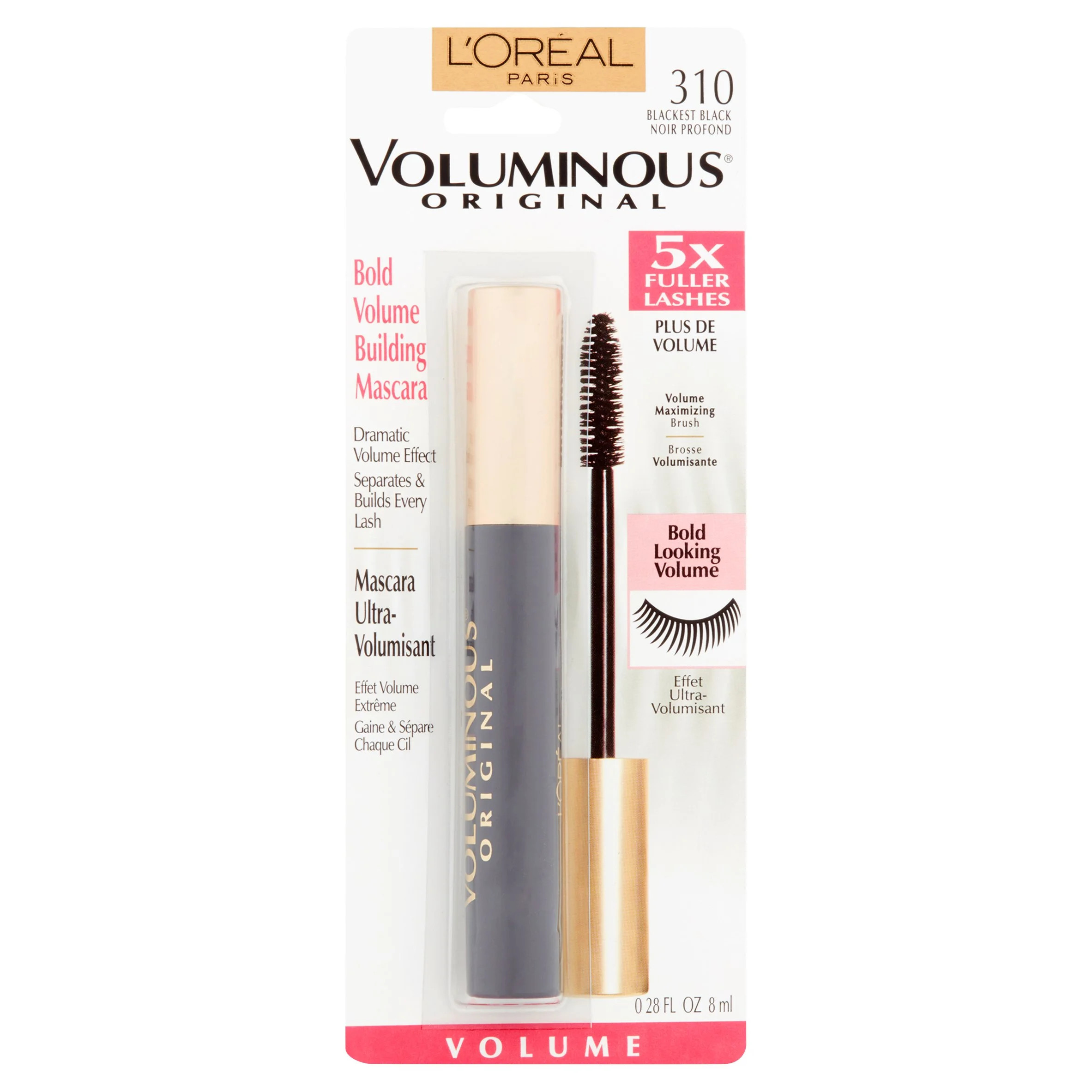 L'Oreal Paris Voluminous Original Washable Bold Eye Mascara, Blackest Black | Walmart (US)