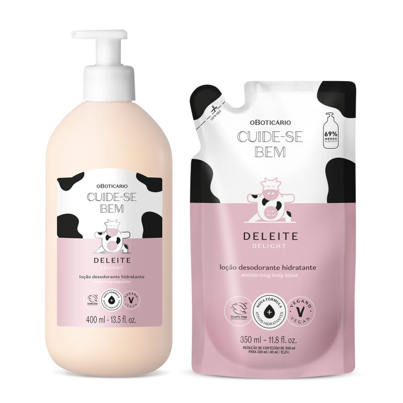 Combo Cuide-se Bem Deleite: Loção Corporal 400ml + Refil 350ml | oBoticario (BR)