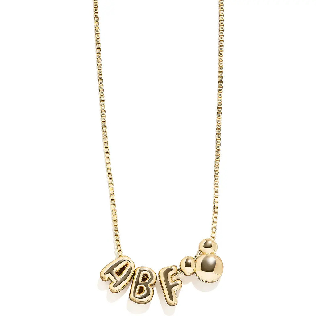 BaubleBar Personalized Disney® Bubble Charm Necklace in Gold at Nordstrom | Nordstrom