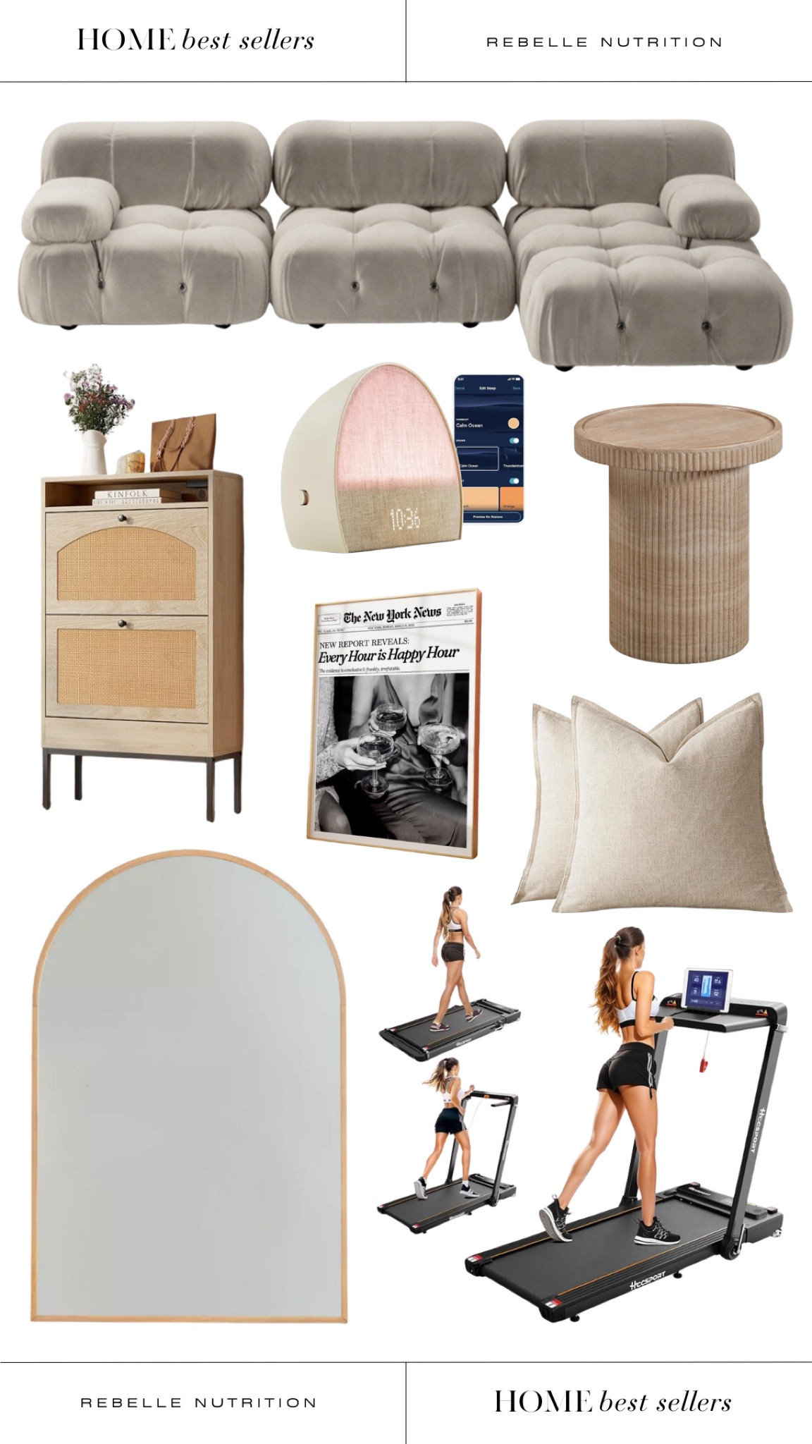 Your favorite home finds I’ve shared so far this year! From my exact couch to walking pads and trendy wall art, I’ve linked all my best sellers for you to shop!

Neutral home finds, amazon home finds, modern home finds, arched floor mirror, modern floor mirror, large floor mirror, walking pad, amazon walking pad, affordable walking pad, Mario Bellini couch, modular couch, modern couch, velvet couch, modern side table, travertine side table, fluted side table, storage cabinet, shoe cabinet, hatch alarm clock, smart alarm clock, throw pillows, linen throw pillows, newspaper wall art, cute wall art, funny wall art 

#LTKhome #LTKstyletip #LTKsalealert