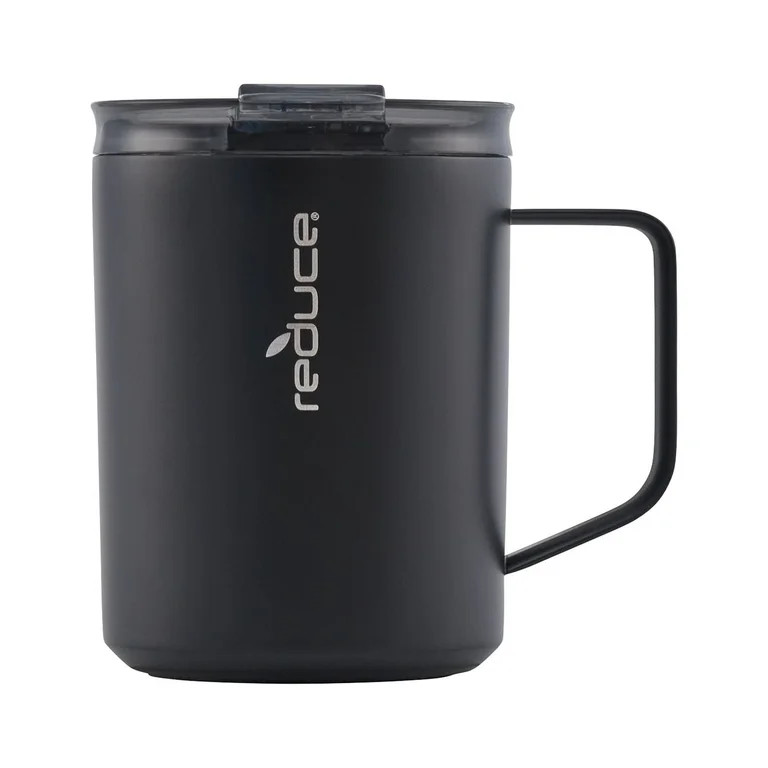 Reduce Vacuum Insulated Stainless Steel Hot1 Mug with Lid and Handle, Black, 14 oz. | Walmart (US)