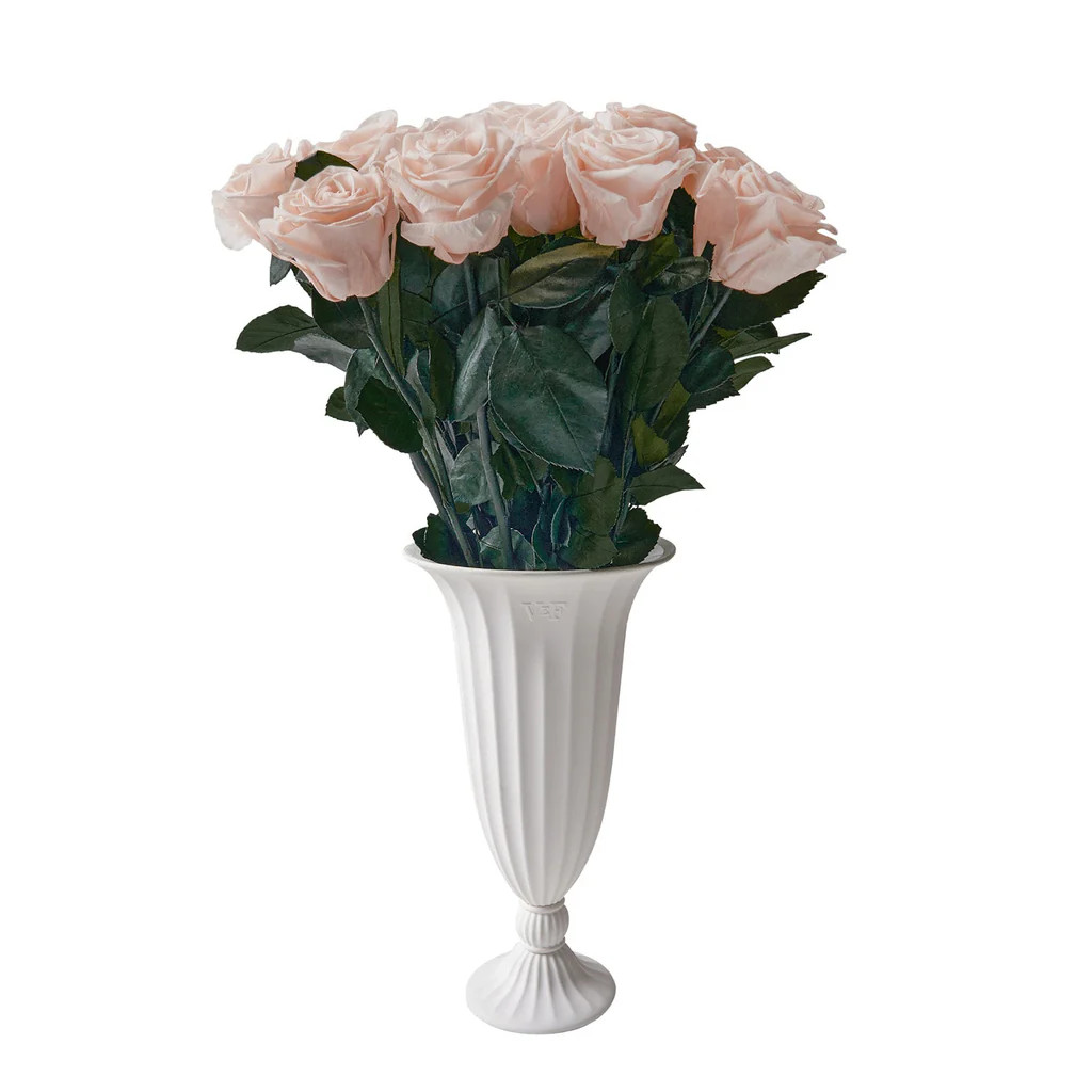 Aphrodite Porcelain Vase With Long Stem Roses - Venus et Fleur | Venus ET Fleur