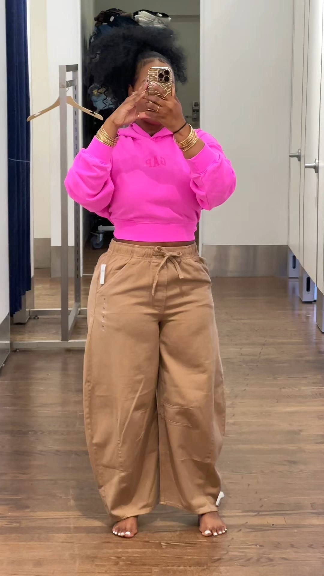 Gap Finds💕✨ 

I’m wearing a size Small in the pink hoodie and a size M in the tan horseshoe pants. Horseshoe & Barrel jeans are in 😍. These are perfect for vacation with sandals 🩴 and a button down top.

I’m wearing a Mens size 31 in the camo shorts. The camo shorts would also go well a button down , sandals and a pop of color purse😍

#LTKPetite #LTKStyleTip #LTKFindsUnder100