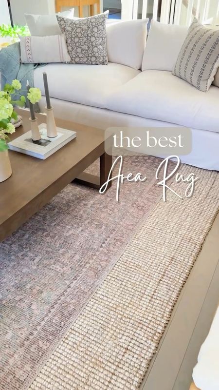 Love my living room rug combo. I layered this Loloi rug (color: sage/bark) over my best selling wool jute rug (color: natural)! It's super soft and not scratchy at all!

(5/19)

#LTKStyleTip #LTKHome #LTKVideo