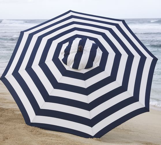 Round Market Umbrella - Stripe | Pottery Barn (US)