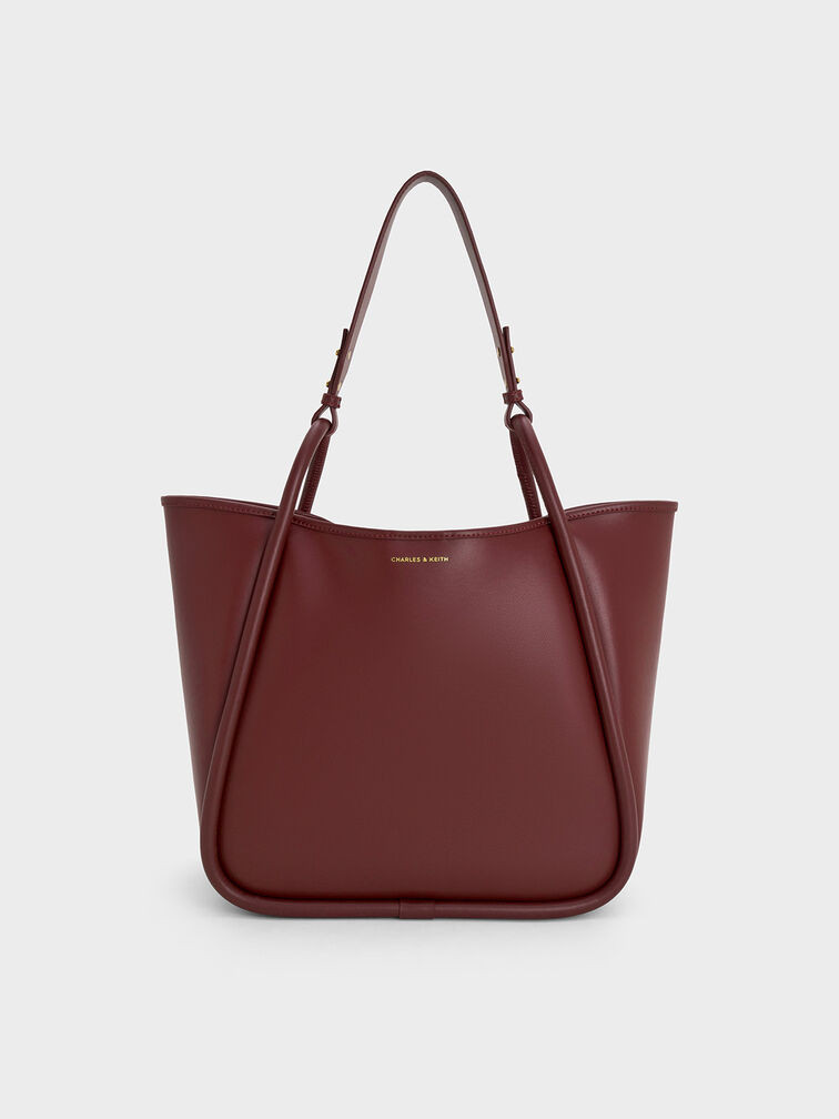 Lyla Tubular Slouchy Tote Bag - Mulberry Plum | Charles & Keith US