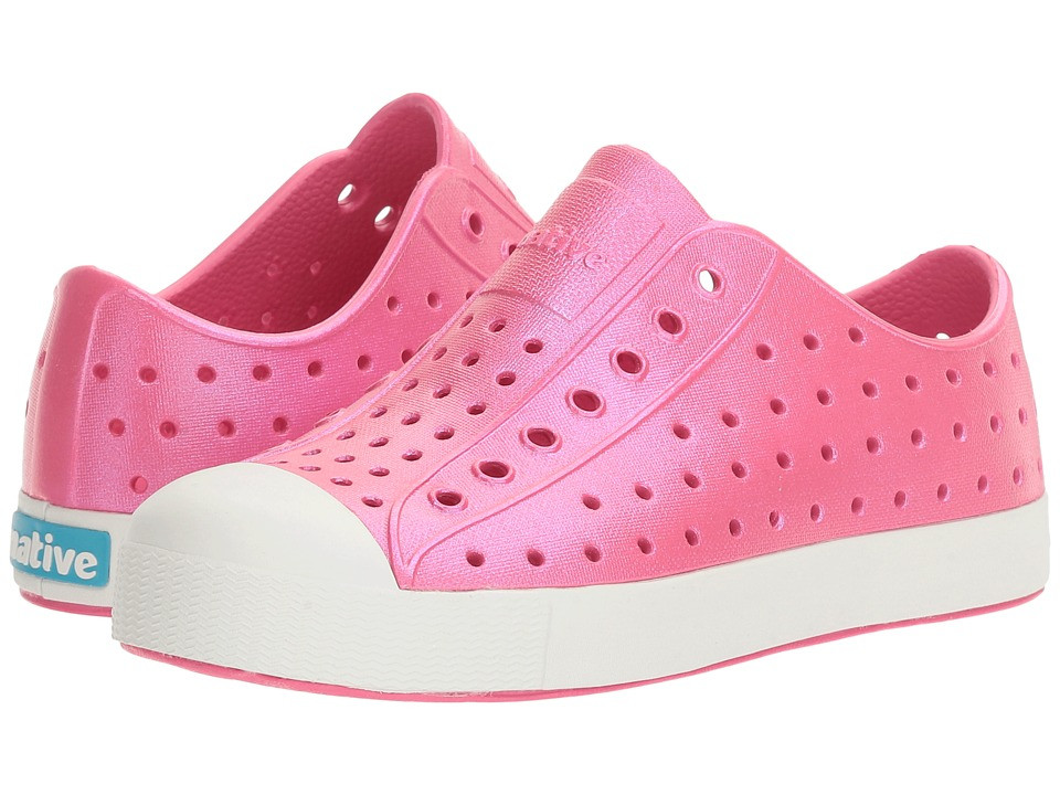Native Kids Shoes - Jefferson Iridescent (Little Kid) (Hollywood Pink/Shell White/Galaxy Iridescent) Girls Shoes | Zappos