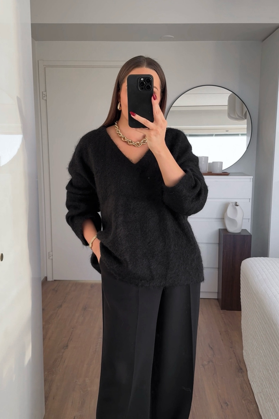 New In | V-neck Mohair-blend jumper 🖤 
Wearing a size M

#LTKeurope #LTKwinter #LTKstyletip