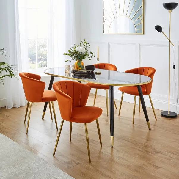 Kendall Dining Chair, Velvet | Dunelm (migrated)