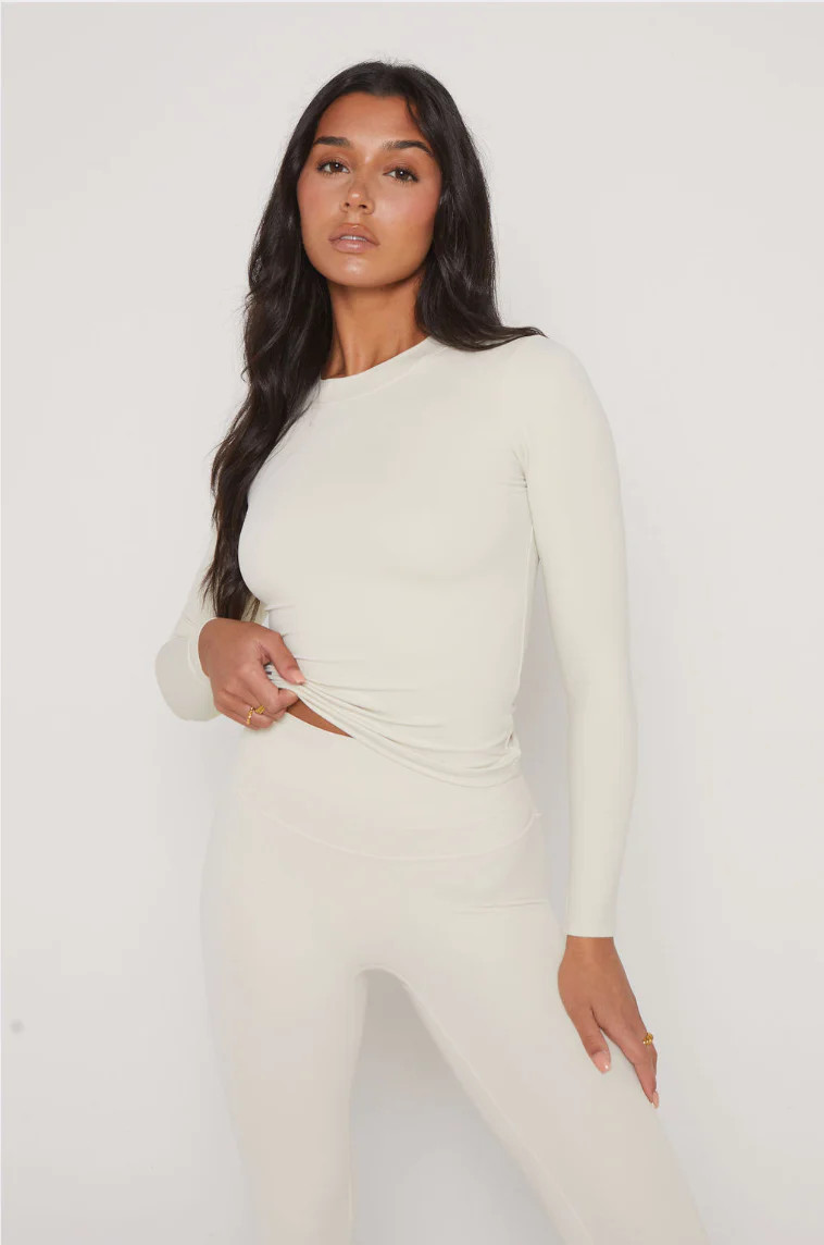 LONG SLEEVE SECOND SKIN TEE - BONE | Another Version