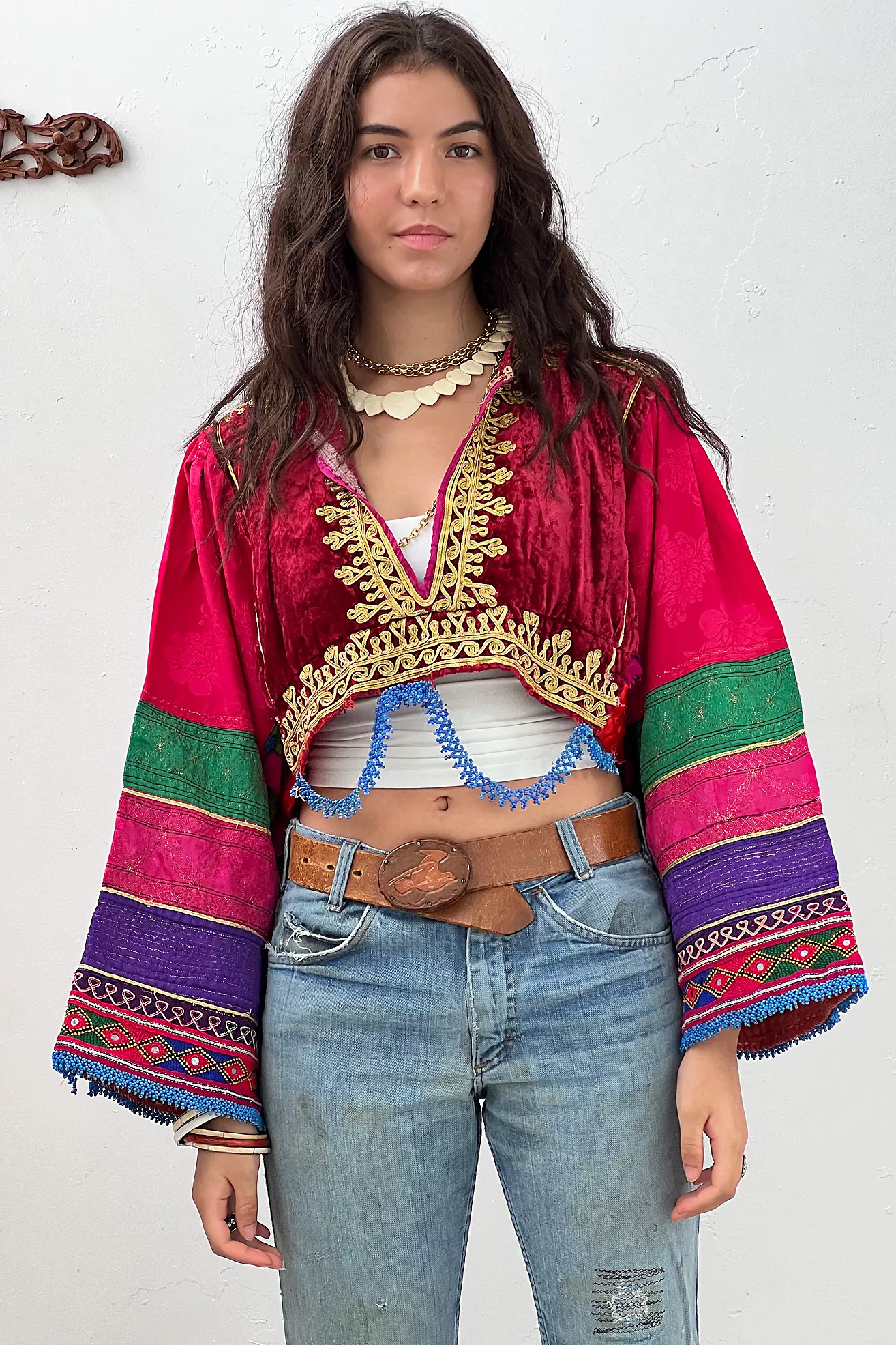 Anna Corinna Reworked Vintage Beaded Velvet and Silk Top | Free People (Global - UK&FR Excluded)