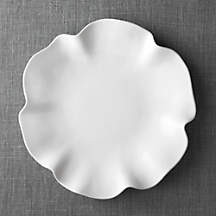 White Ruffle 16" Platter + Reviews | Crate & Barrel | Crate & Barrel