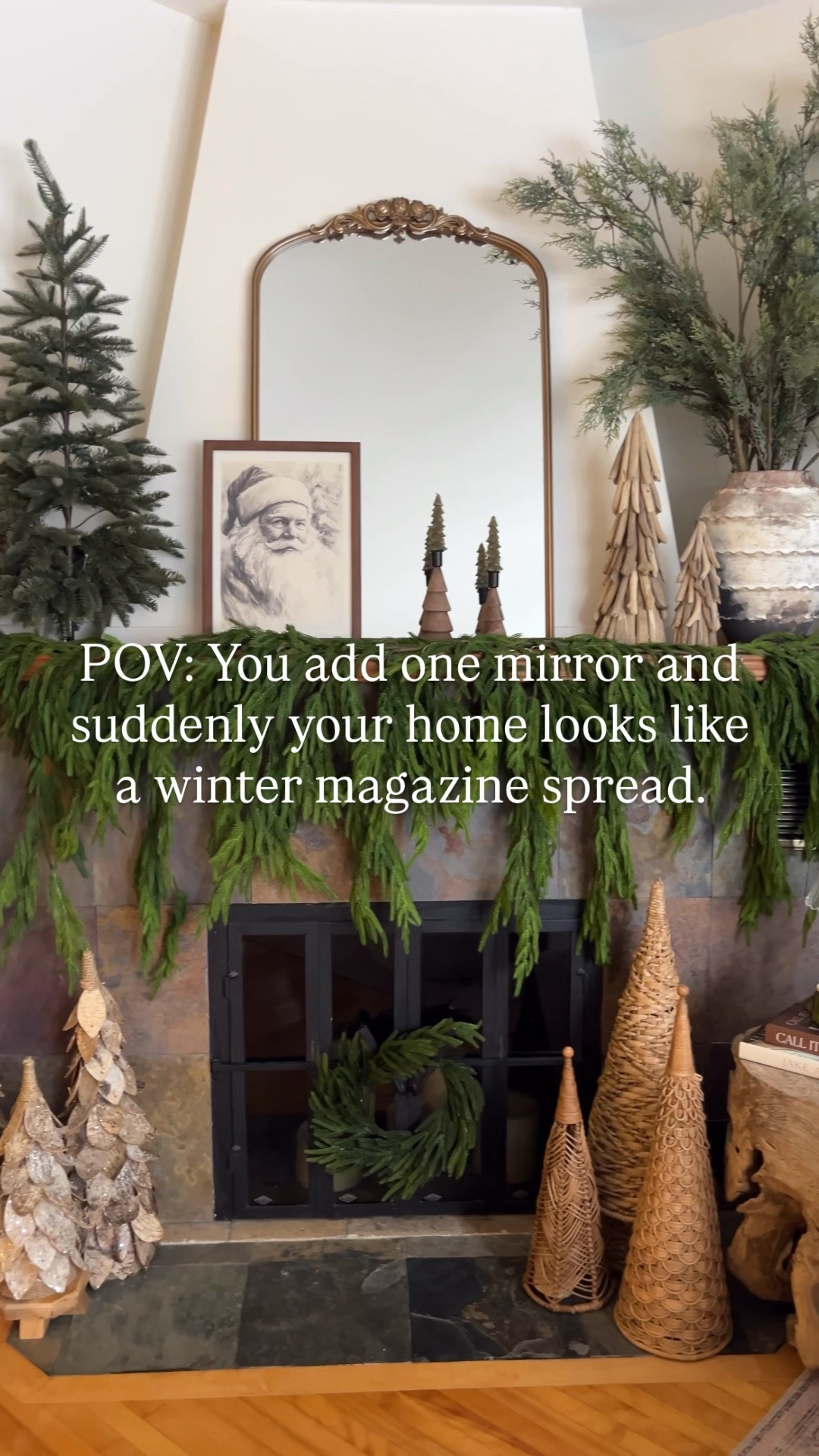 This mirror made my entire Christmas mantle look expensive…without breaking the bank! 🤩

#LTKstyletip #LTKhome #LTKwinter