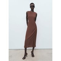 MANGO POLKA DOT MIDI DRESS Brown - Mango - Size: 10 | JD Williams (UK)