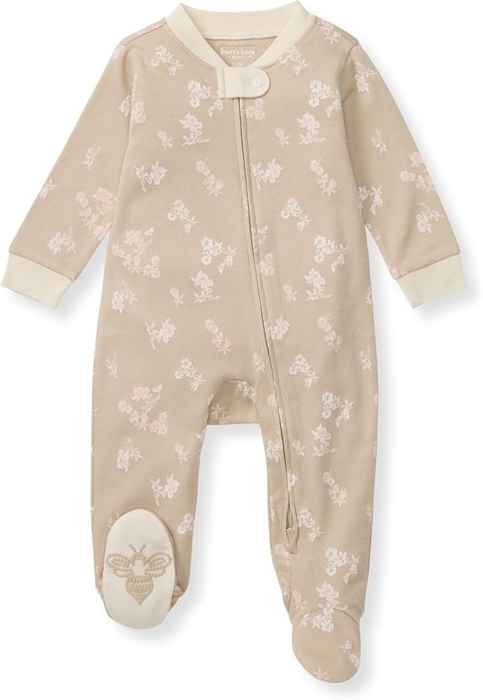 Burt's Bees Baby Girls' Organic Cotton Sleep and Play Footed Pajamas | Amazon (US)