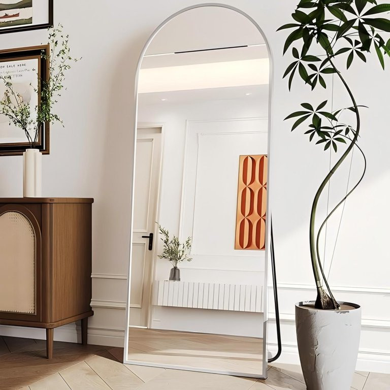 Anyrose 71" x 26" Full Length Mirror Arched Full Body Mirror,Silver | Walmart (US)