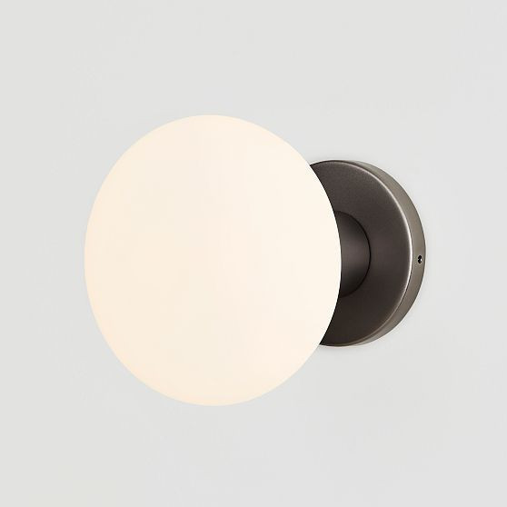 Graphite Lochan Sconce with Oval | West Elm (US)