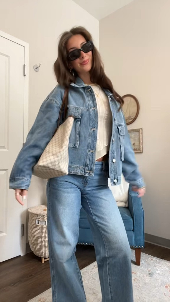 denim on denim fit🫐✨