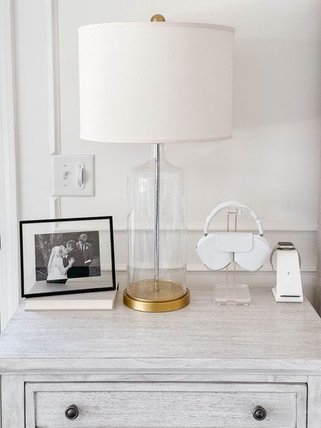 I keep this acrylic headphone holder and my 3 in 1 charger on my nightstand for easy access. Their sleek and modern design eliminates visual clutter and messy cords! charging station Amazon finds home gadget gray nightstand styling glass lamp bedroom gadget 

#LTKfindsunder50 #LTKhome #LTKstyletip