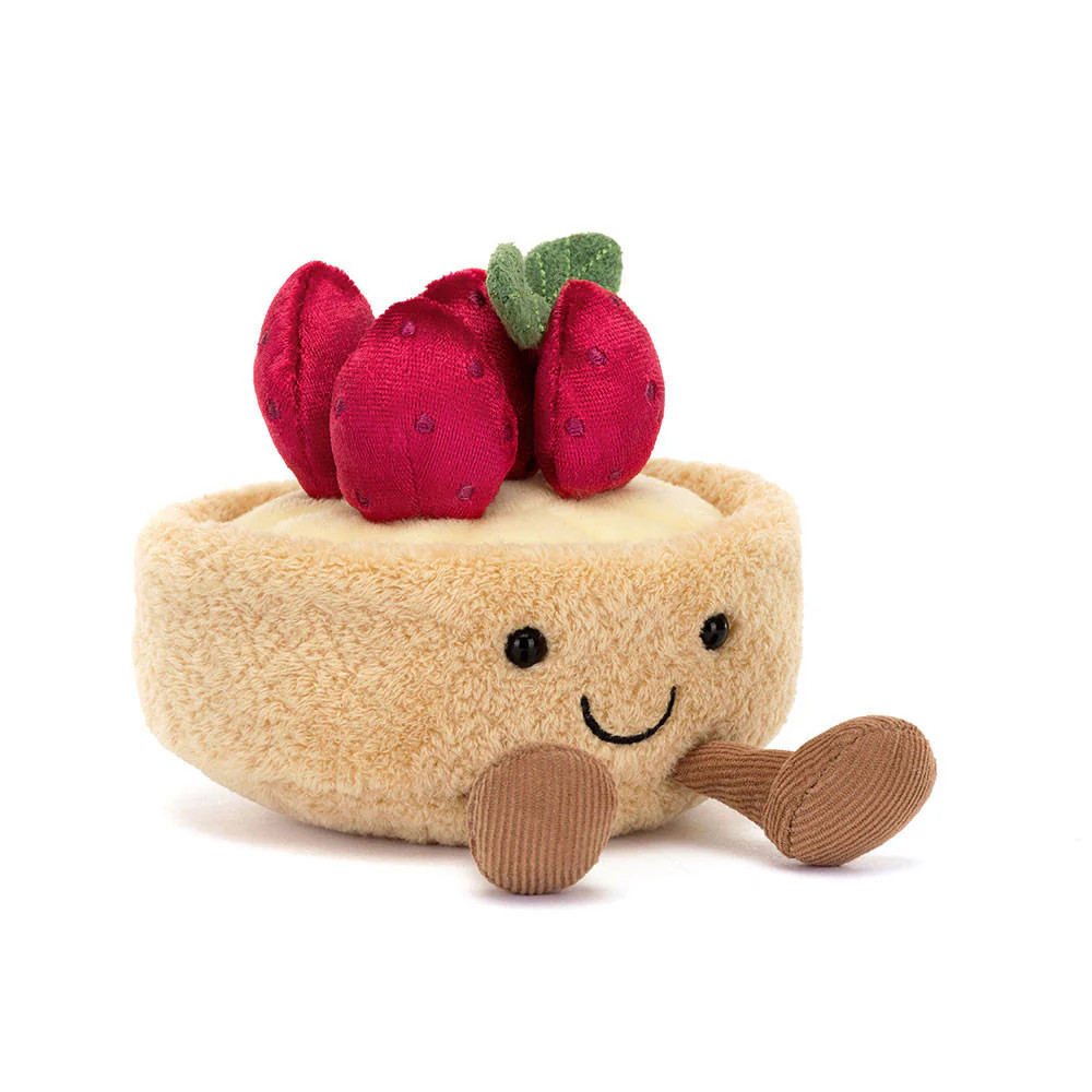 Jellycat Amuseables Fleurette Tart Aux Fraises 3 inch Plush | Safari LTD