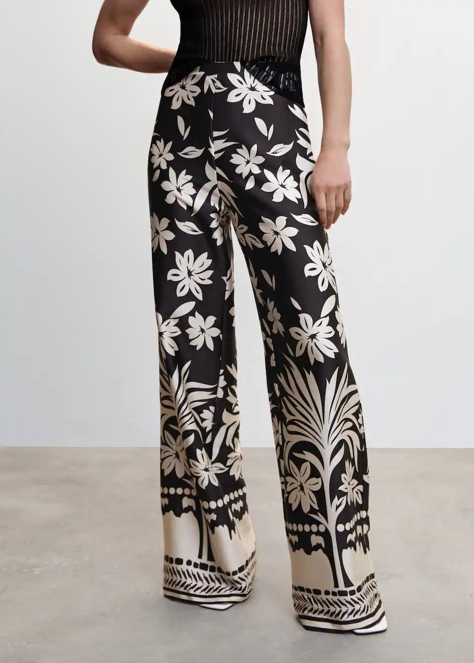 Floral palazzo pants | MANGO (US)