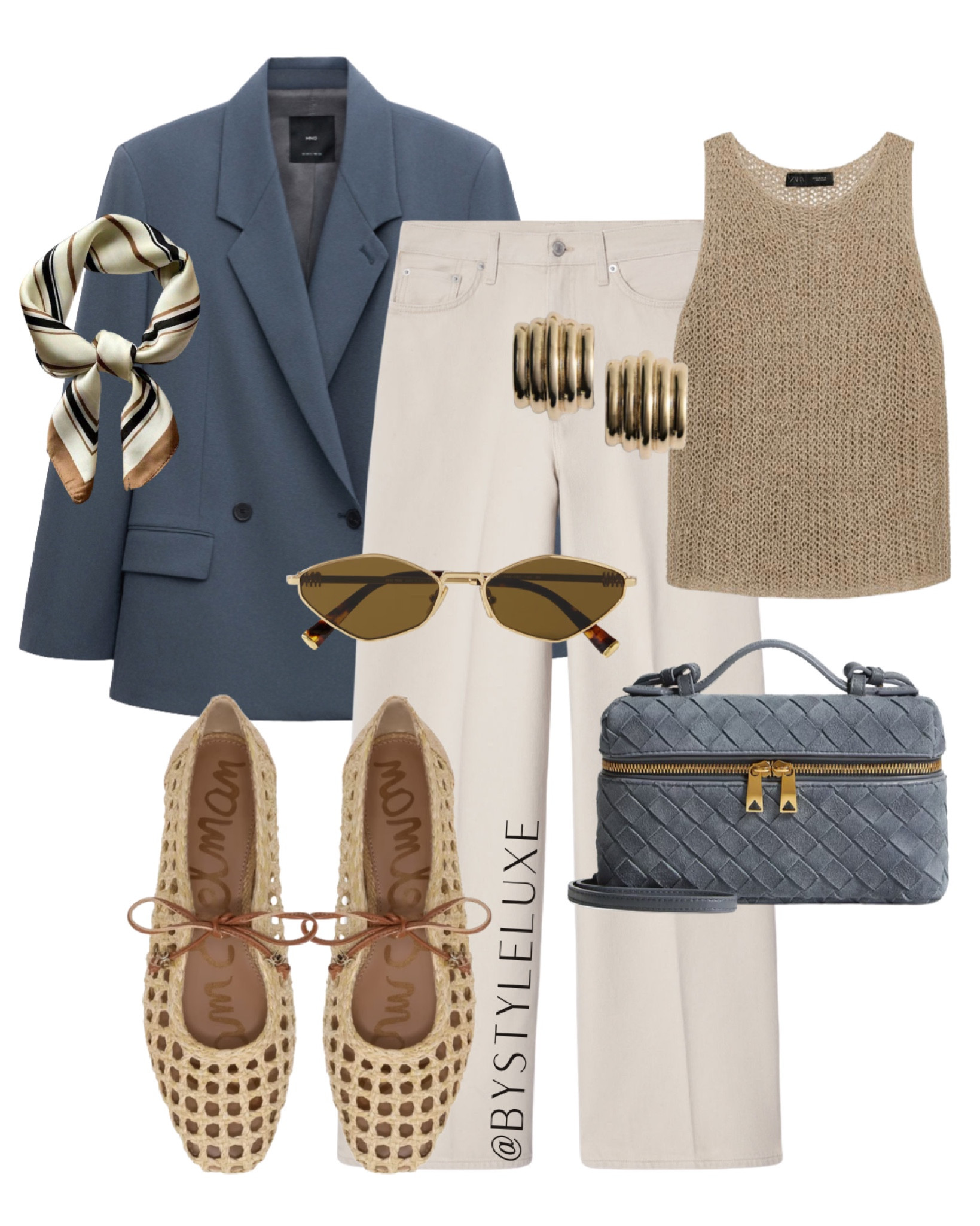 CROCHET TOP - This knitted top is such a versatile top and always selling out. Styled here with the in demand dark blue blazer and woven flats 

#blazer #jeans #springoutfit 

#LTKjeans #LTKshoes #LTKspring