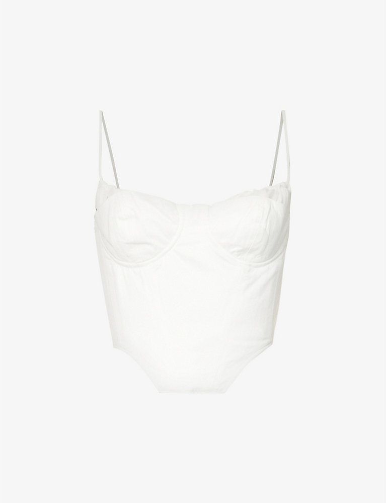 Emiliana corset stretch cotton-blend top | Selfridges