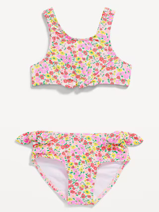 Printed Tie-Front Bikini Swim Set for Toddler Girls | Old Navy (US)