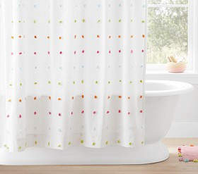 Tufted Dot Shower Curtain | Pottery Barn Kids