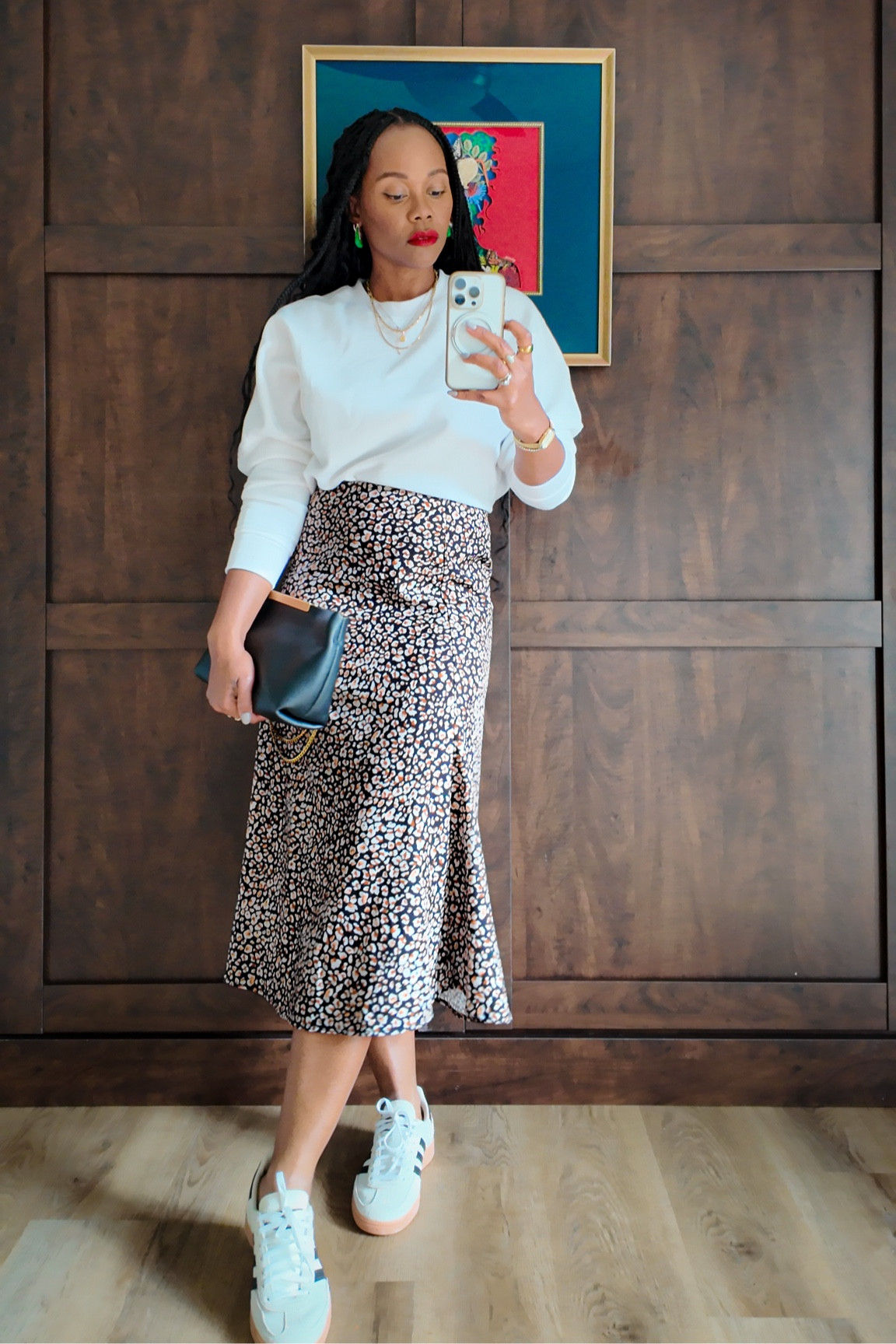 Soaking up the last of the cold days in FL. (Old slip skirt)